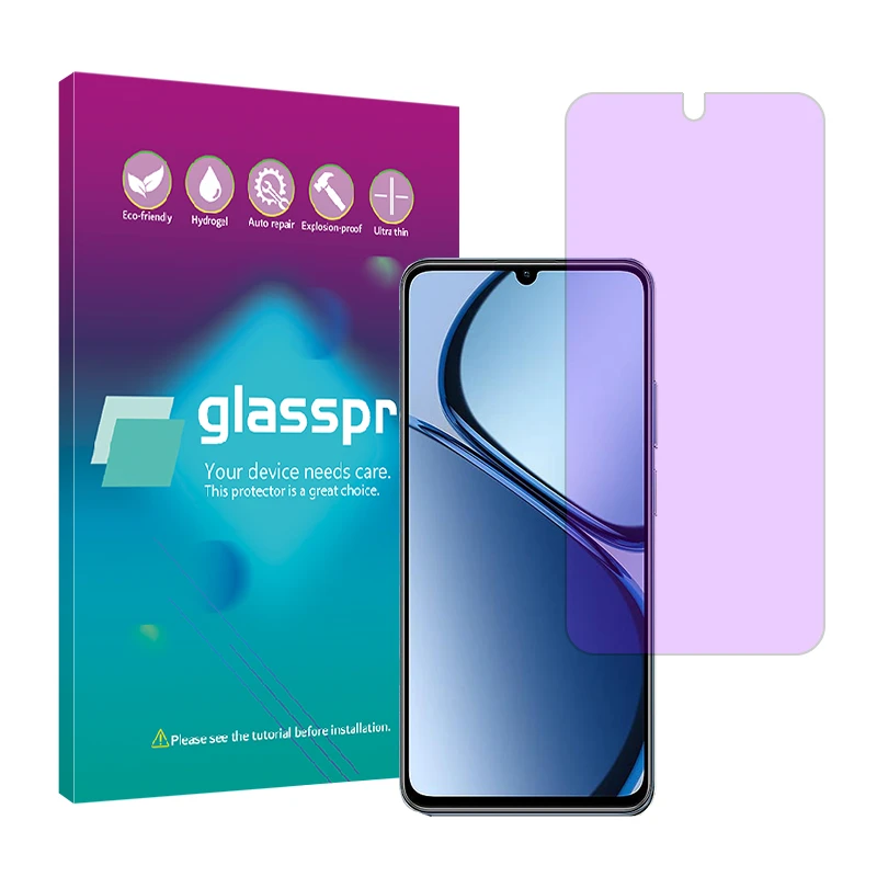 محافظ صفحه نمایش ضد اشعه بنفش گلس پرو مدل Resistant مناسب برای گوشی موبایل ریلمی C63