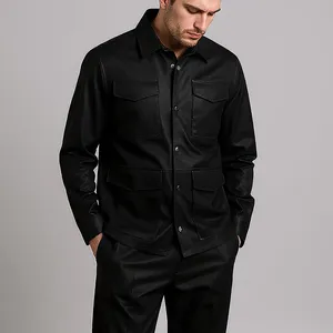 کت چرم مردانه کروم مدل 2420710