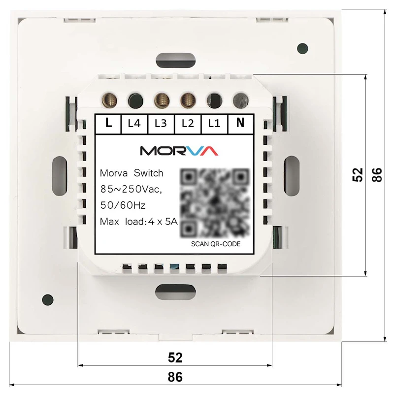 عکس شماره 9 : کلید لمسی هوشمند چهار پل مٌروا مدل js