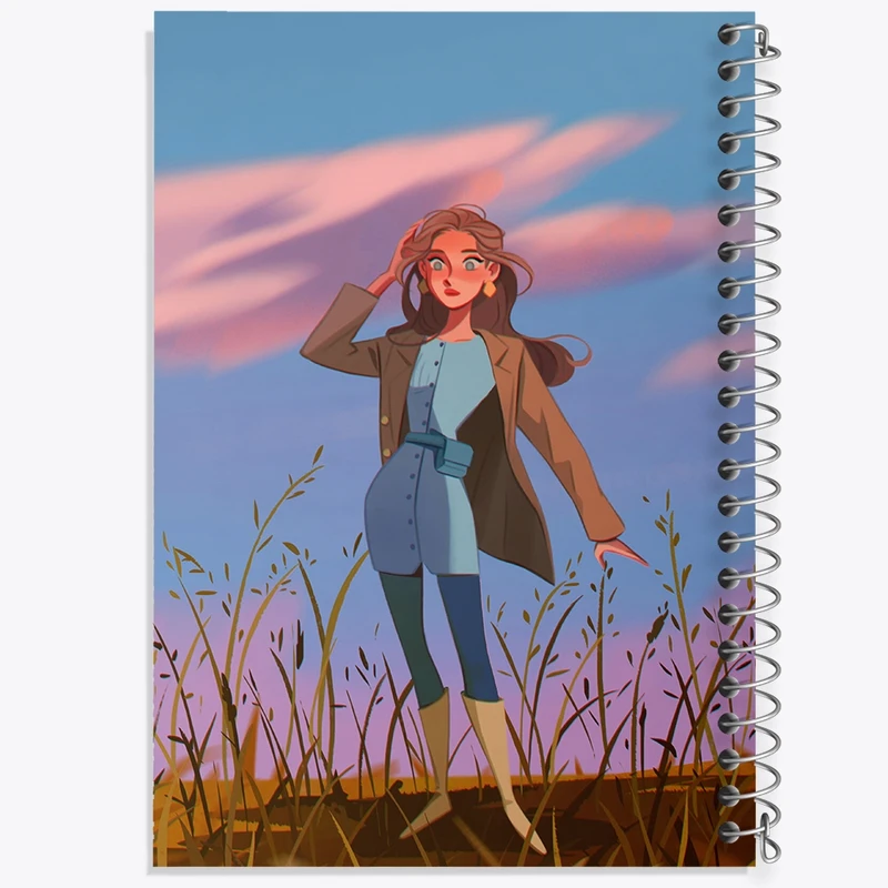 دفتر نقاشی 50 برگ خندالو طرح دخترانه کد F578