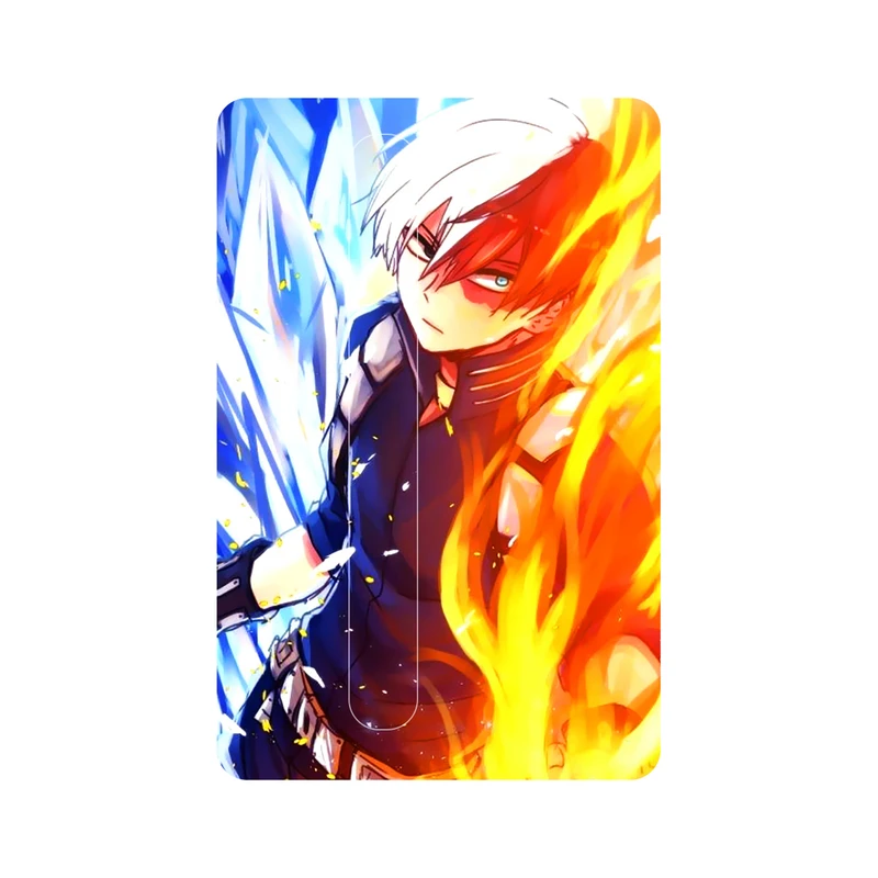 استیکر کارت پیکسل میکسل مدل انیمه My Hero Academia شوتو تودوروکی در آتش
