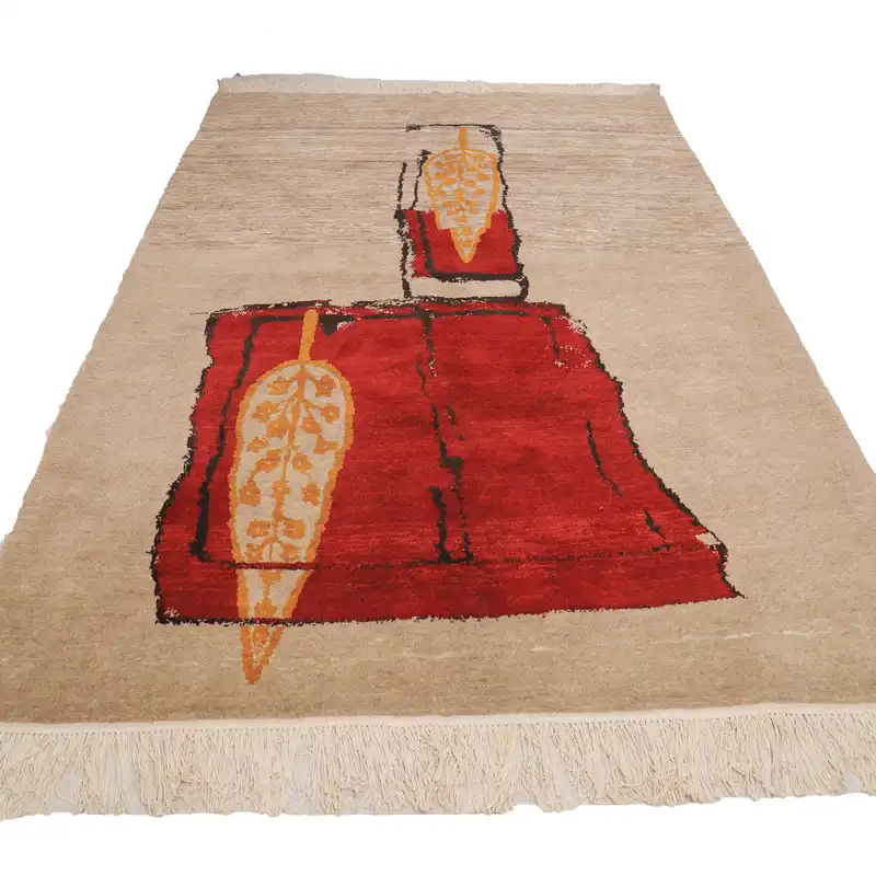 گبه دستباف چهار متری مدل مدرن کد 4020303