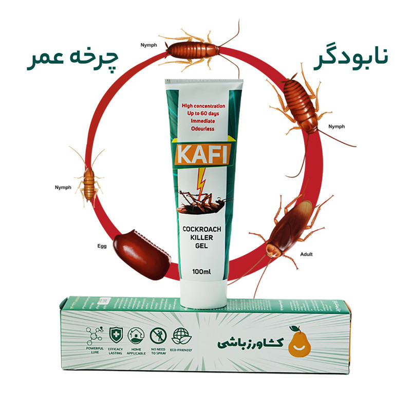 خمیر سوسک کش کشاورز باشی مدل کافی حجم 100 میلی لیتر