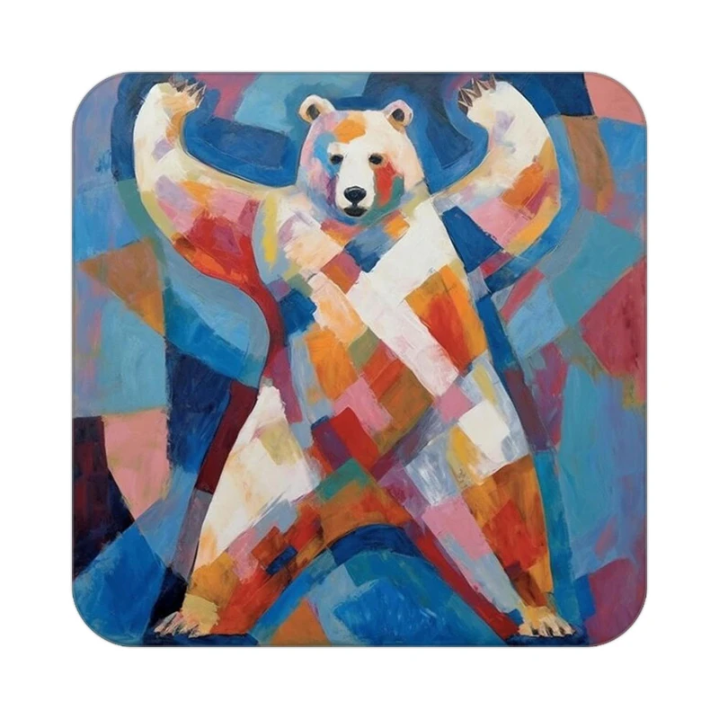 زیر لیوانی کاکتی طرح حیوانات رنگی مدل mp25995