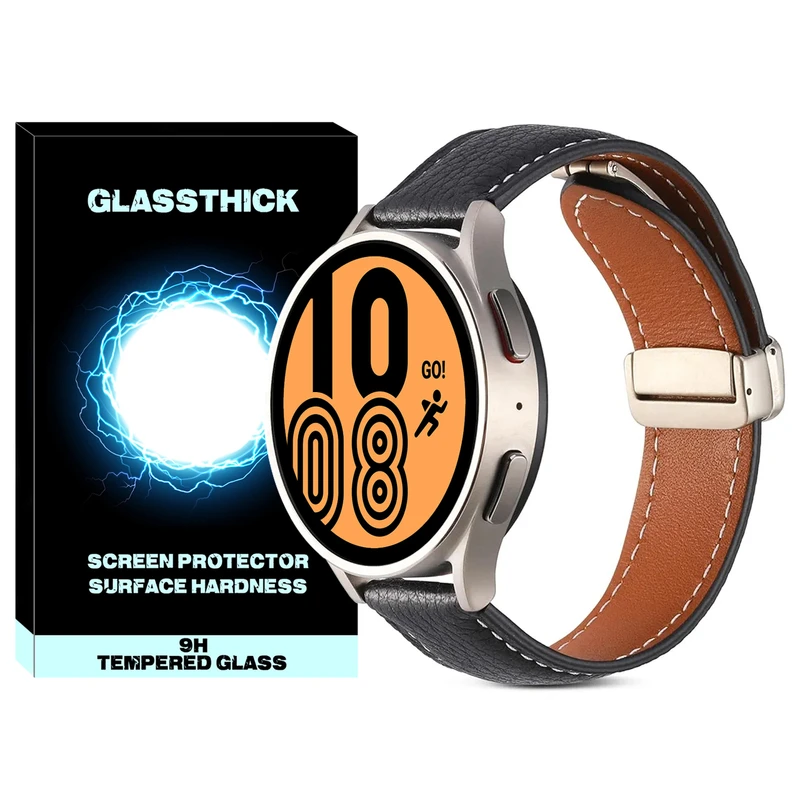 بند گلستیک مدل Mag Leather GL مناسب برای ساعت هوشمند سامسونگ Galaxy Watch 4 40mm / Watch 4 Classic 46mm / Watch 5 40mm / Watch 5 Pro 45mm / Watch 6 40mm / Watch 6 Classic 47mm