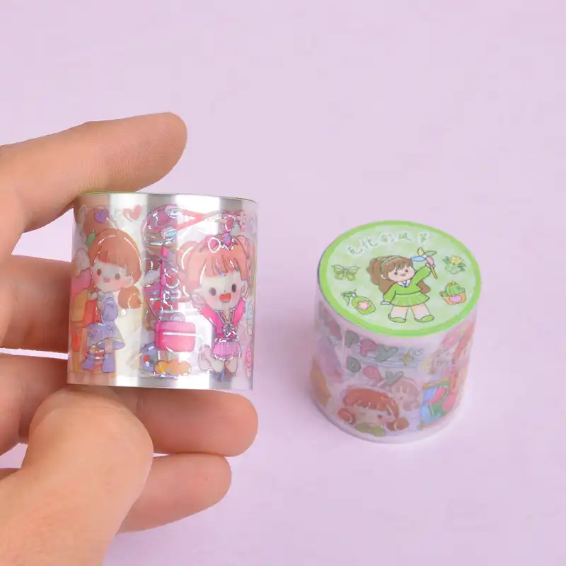 چسب نواری مدل واشی طرح فانتزی دخترانه عرض 4 سانتیمتر بسته 2 عددی