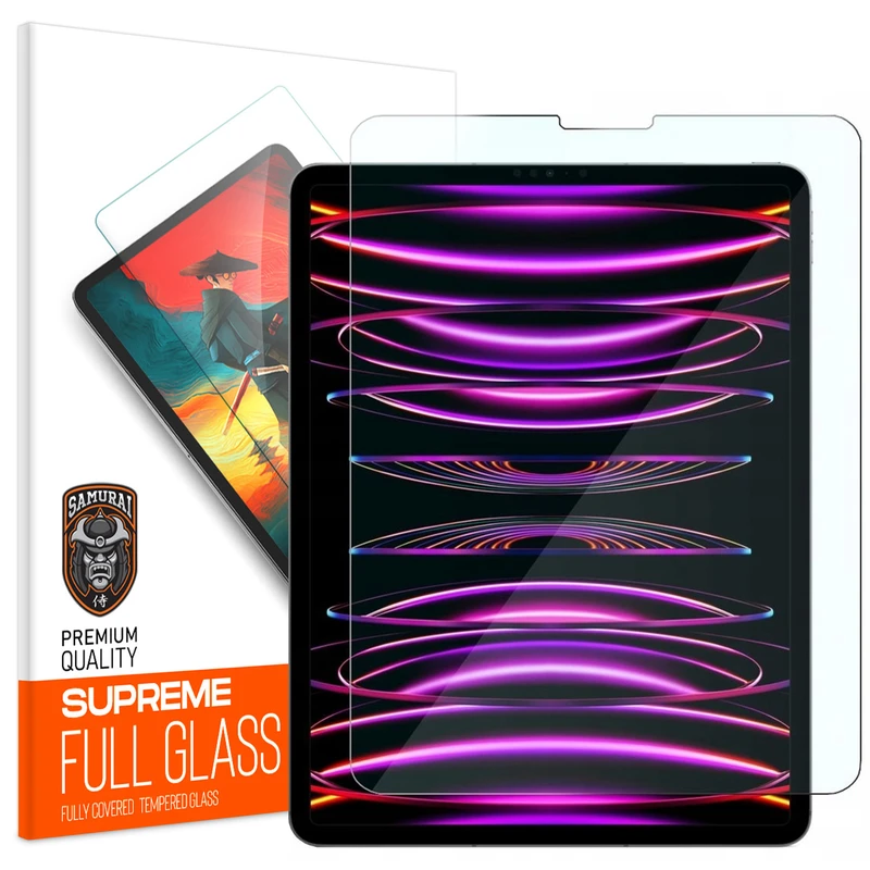 محافظ صفحه نمایش شفاف سامورایی مدل GlastR مناسب برای تبلت اپل iPad Pro 12.9 2022
