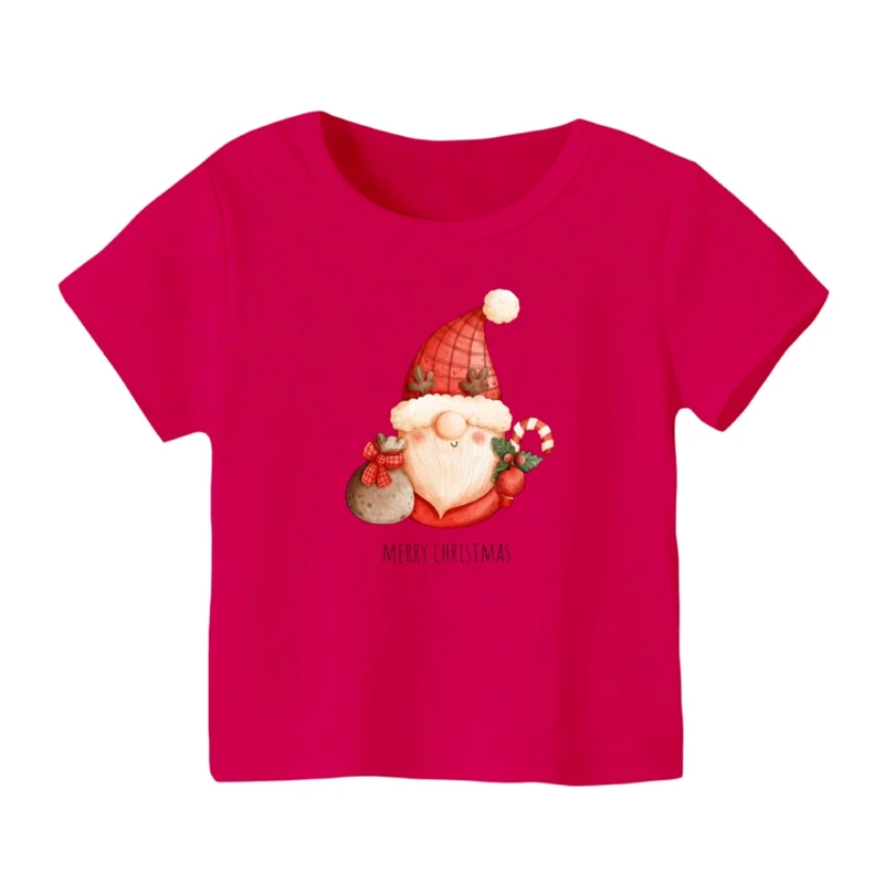 تی شرت آستین کوتاه بچگانه مدل بابانوئل کریسمس کد 47