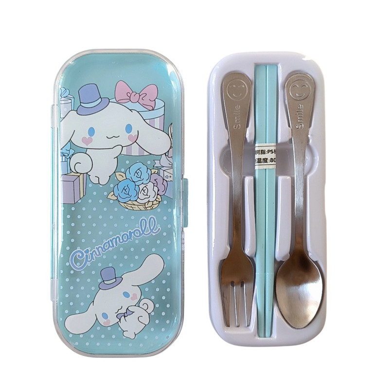 قاشق و چنگال کودک طرح کرومی و دوستان مجموعه 4 عددی