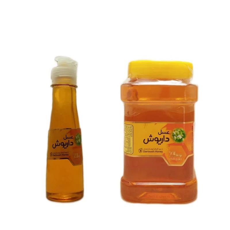 عسل طبیعی عسل داریوش - 1000 گرم به همراه عسل طبیعی عسل داریوش - 240 گرم مجموعه ۲ عددی
