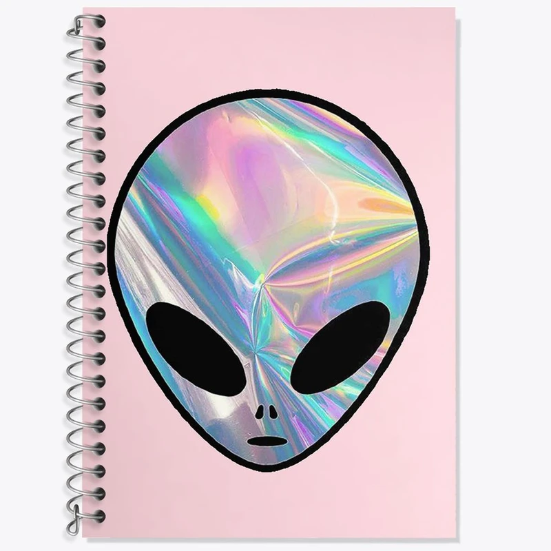 دفتر زبان 50 برگ خندالو مدل دو خط طرح آدم فضایی کد 1915