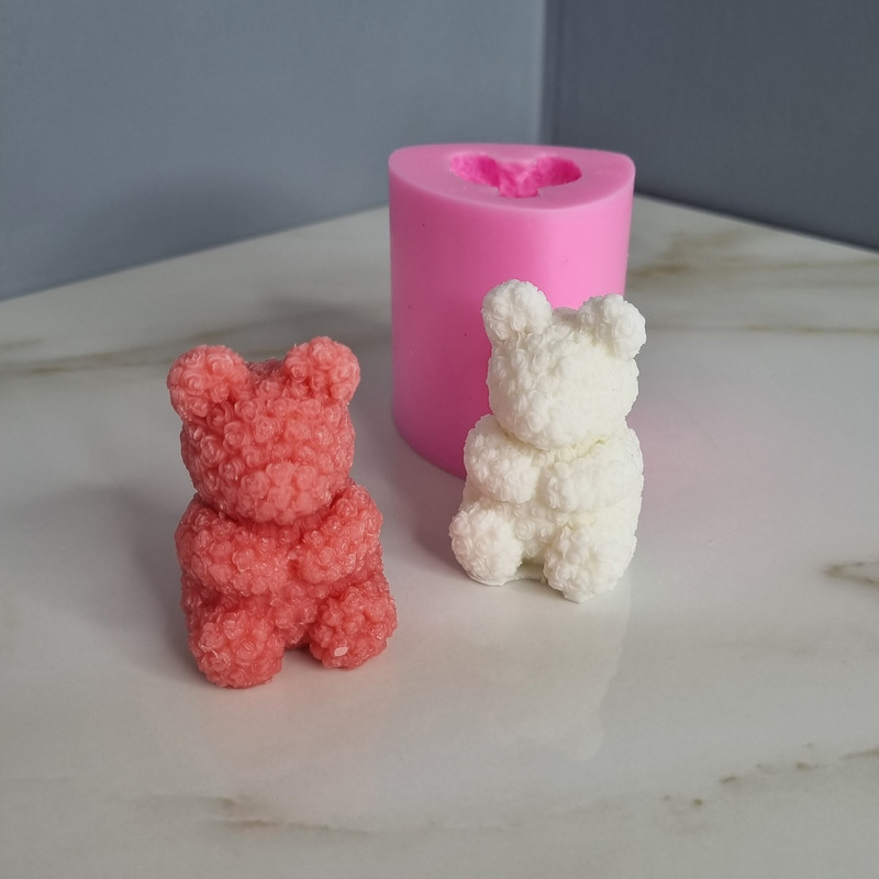 قالب شمع مدل خرس تدی گل گلی کد C 06CM قالب شمع مدل خرس تدی گل گلی کد C 06CM