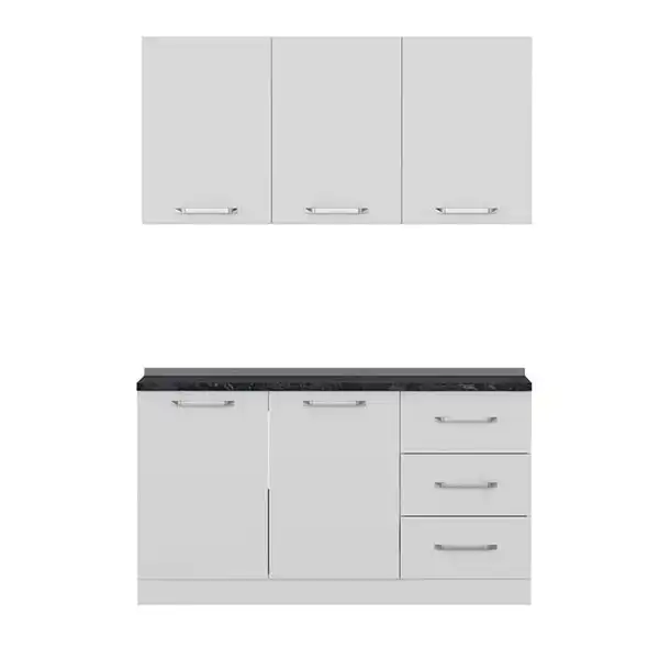 کابینت زمینی فلفور کابینت مدل 150 cm مجموعه چهار عددی