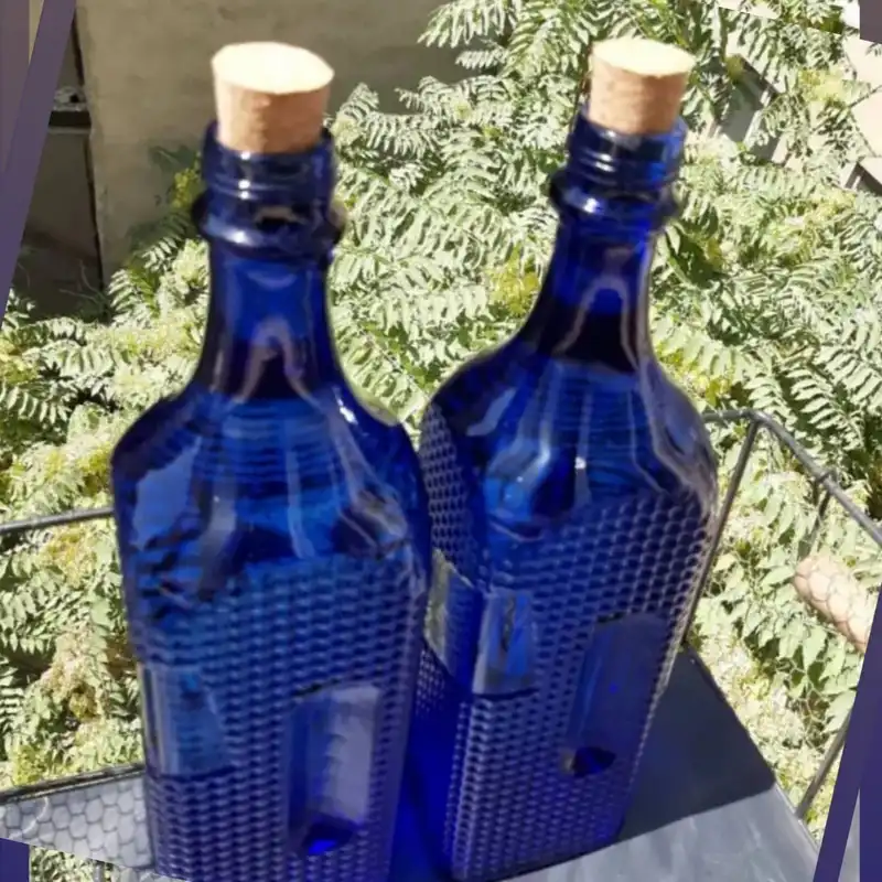 بطری شیشه ای مدل هخامنشی مجموعه 2 عددی