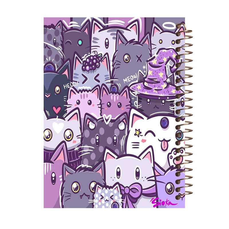 دفتر مشق 100 برگ مدل گربه کد H419