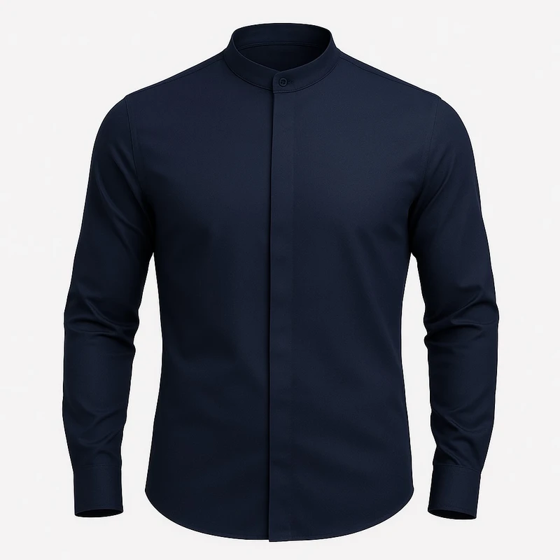 پیراهن آستین بلند یقه دیپلمات مردانه مدل سهند کد SOR