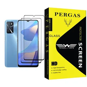 Waily Nice Pergas Glass MIX002 Screen Protector For Oppo A16 Pack Of 2