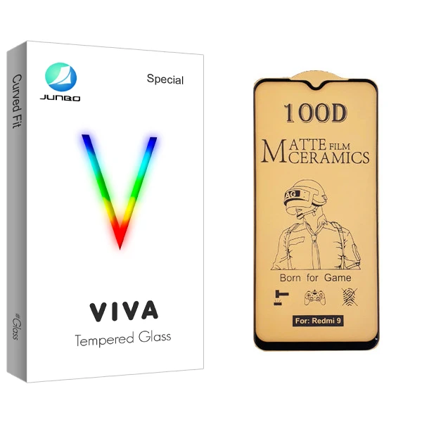 محافظ صفحه نمایش سرامیکی جانبو مدل Viva Glass مناسب برای گوشی موبایل شیائومی Redmi 9