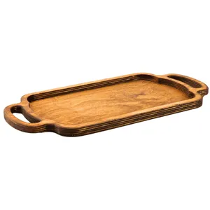 سینی دسته دار مدل چوبی SN231 سایز 38×20 سانتی متر