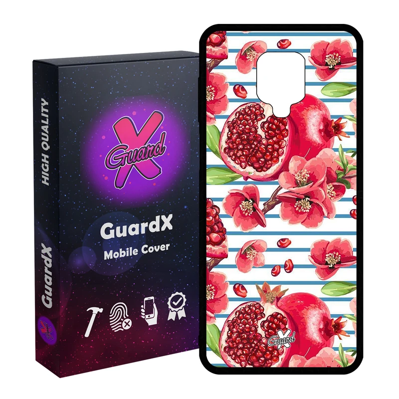 کاور گارد ایکس طرح انار مدل Glass10396 مناسب برای گوشی موبایل شیائومی Redmi Note 9S / Note 9 Pro / Note 9 Pro Max