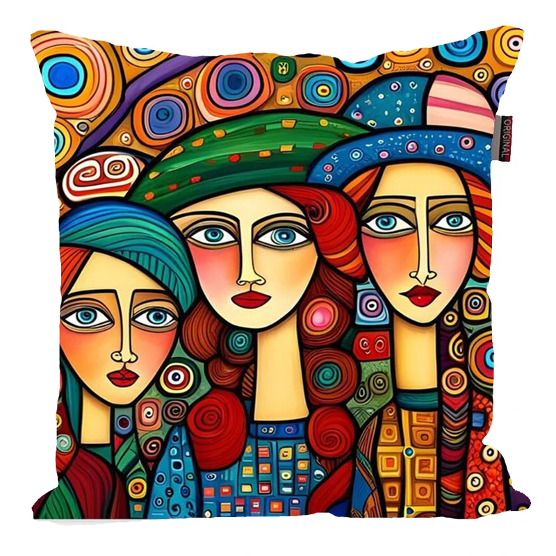 کوسن ناریکو طرح سنتی مدل چهره کوبیسم کد 03422