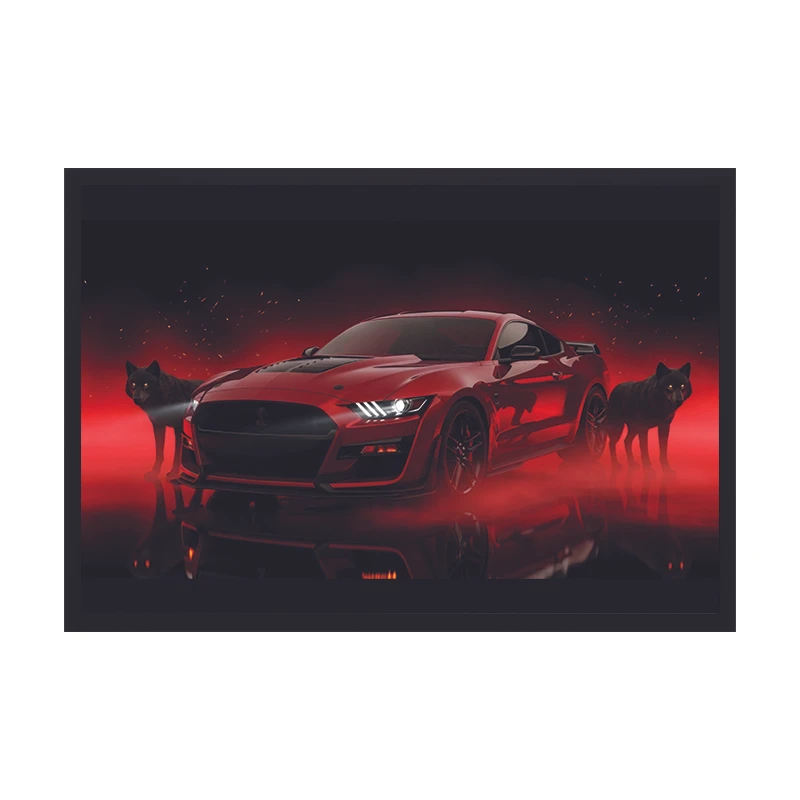 تابلو طرح فورد موستانگ کد 01 فریم مشکی