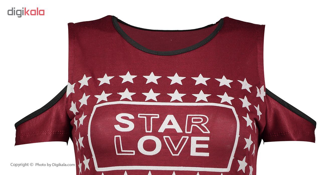 ست تی شرت و شلوار ورزشی زنانه مدل Star-ِD-BR - - 49