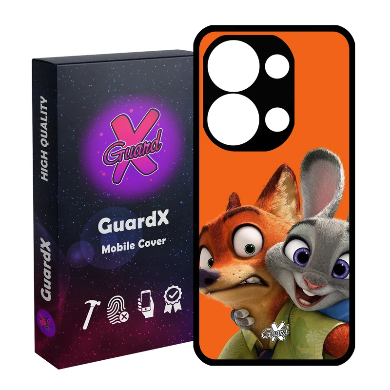 کاور گارد ایکس طرح Zootopia مدل Glass10047 مناسب برای گوشی موبایل شیائومی Redmi Note 13 Pro 4G / Poco M6 Pro 4G