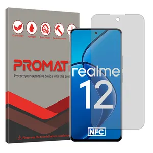 Promate Resistant model transparent screen protector suitable for Realme 12 5G mobile phone 