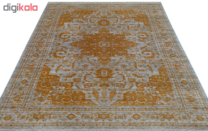 فرش ماشینی فرش رادین طرح پتینه هریس زمینه طوسی