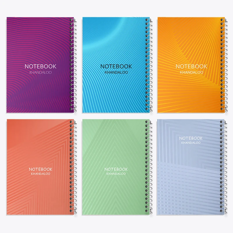 دفتر مشق 50 برگ خندالو طرح مدرن کد 3 مجموعه 6 عددی