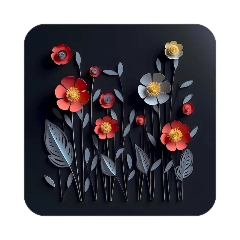 زیر لیوانی کاکتی طرح گل مدل mp18291