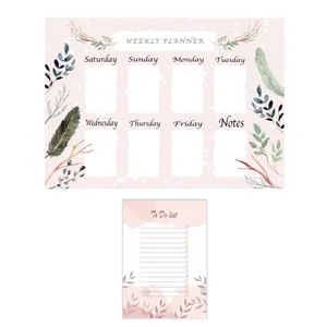 کاغذ یادداشت مدل برنامه ریزی هفتگی تو دو لیست طرح برگ مجموعه 2 عددی