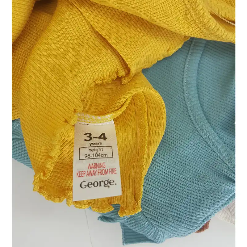 تی شرت آستین بلند دخترانه جورج مدل g-4 مجموعه 4 عددی