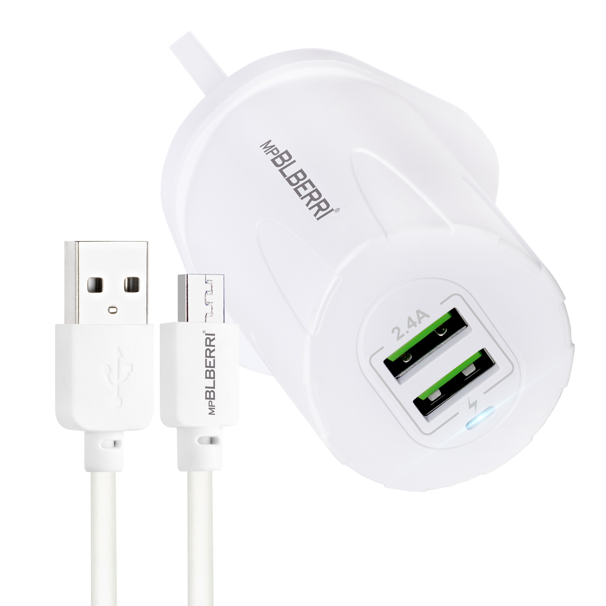 شارژر دیواری ام پی بلبری مدل BLB-194 به همراه کابل تبدیل microUSB