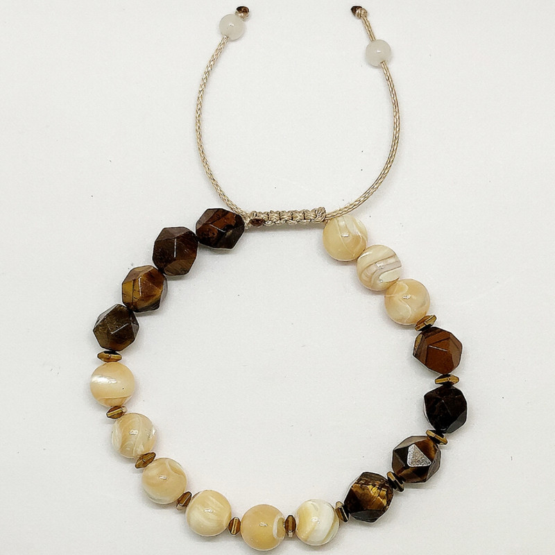 دستبند زنانه مدل صدف و چشم ببر