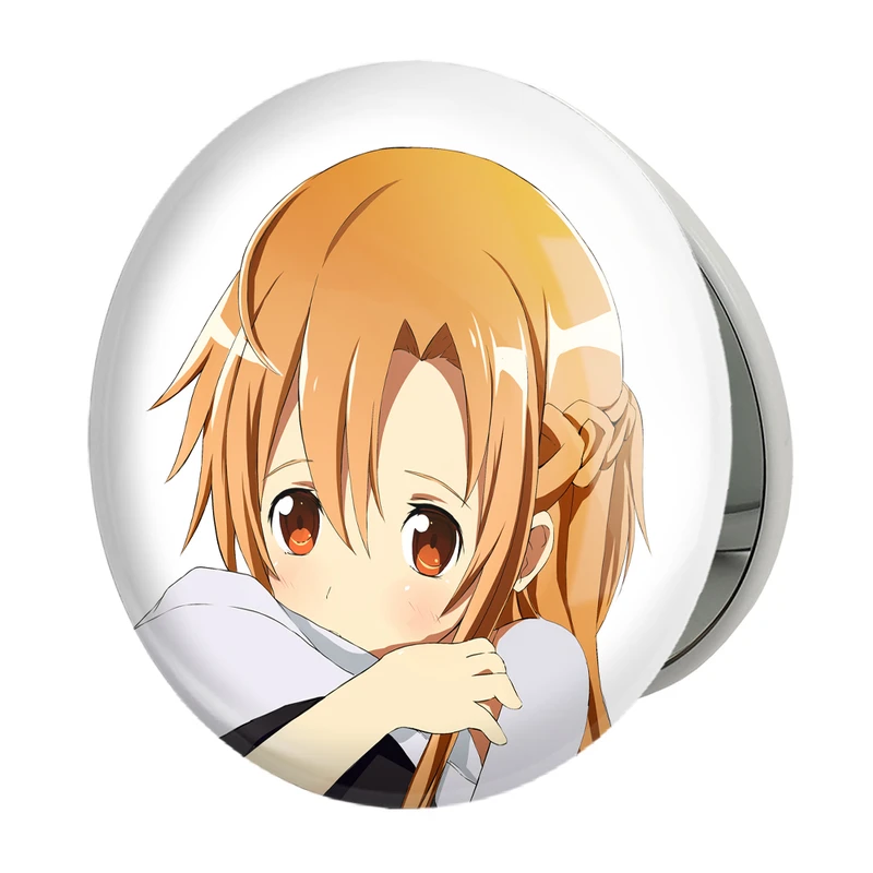 آینه جیبی خندالو طرح آسونا یوکی انیمه هنر شمشیر زنی آنلاین مدل تاشو کد 12077 