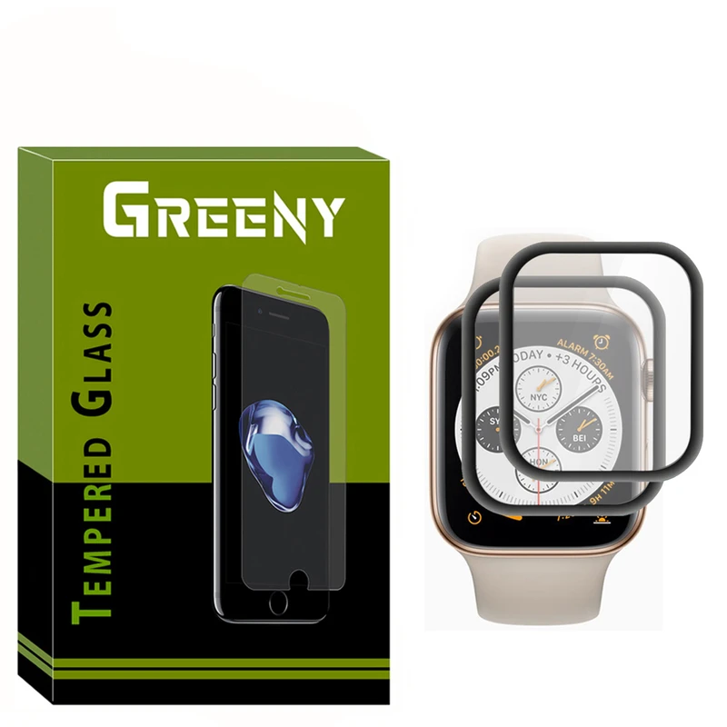 محافظ صفحه نمایش گیرینی مدل GR_07 مناسب برای ساعت هوشمند اپل Apple Watch Series 7 SE 2021 Aluminum Case 44mm  بسته ی دو عددی