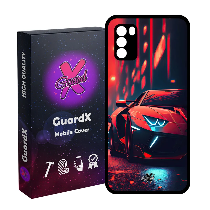 کاور گارد ایکس طرح لامبورگینی مدل Glass10608 مناسب برای گوشی موبایل شیائومی Poco M3