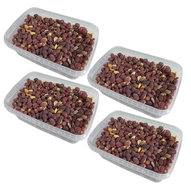 بادام زمینی برشته دوآتیشه - 2400 گرم بسته 4 عددی