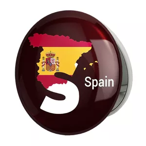آینه جیبی خندالو طرح پرچم اسپانیا مدل تاشو کد 20672 