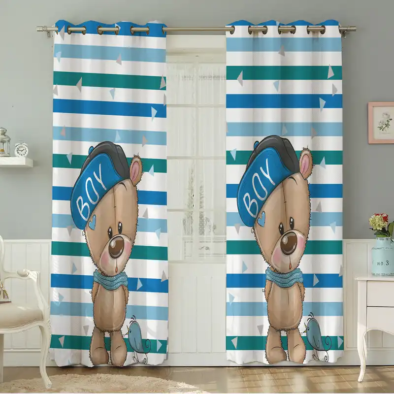 پرده نیروانا طرح کودک مدل مخمل کد 8216 سایز 140×280 سانتی متر