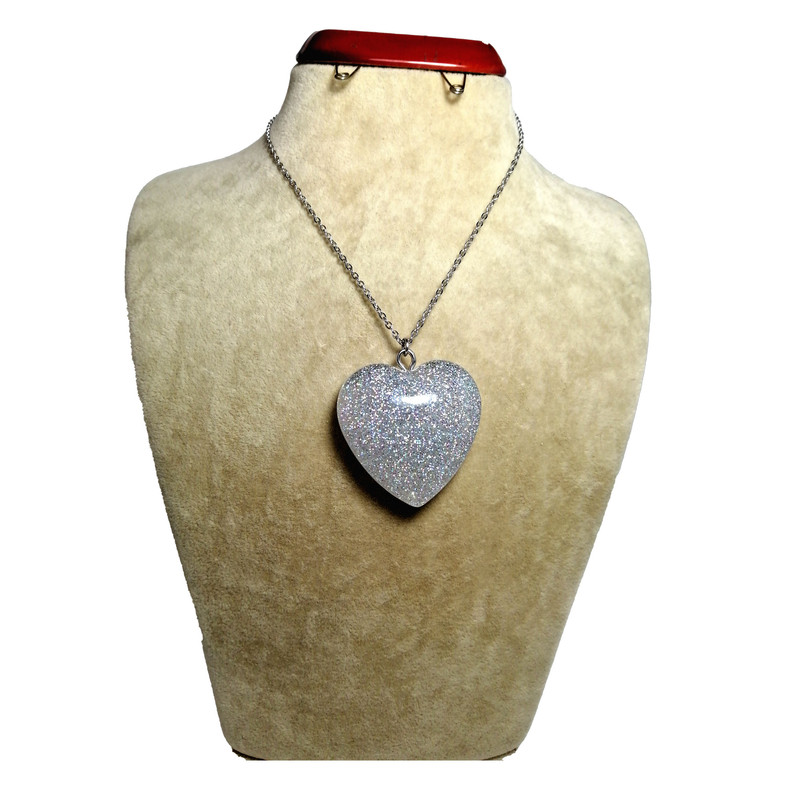 گردنبند دخترانه مدل رزینی قلب