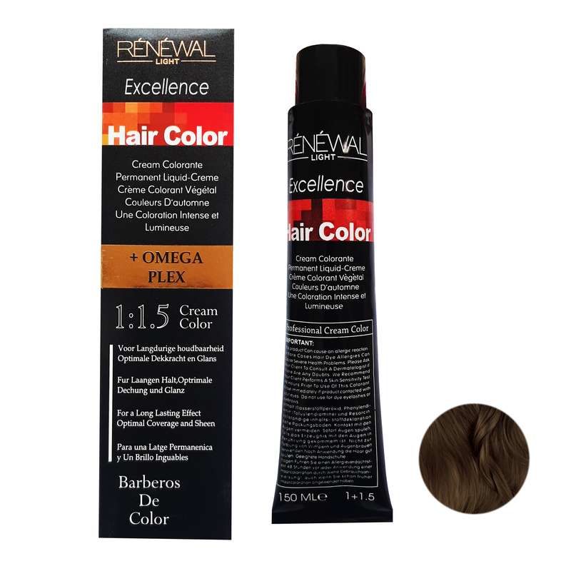 رنگ مو رنوال شماره 5.00 حجم 150 میلی لیتر رنگ قهوه ای روشن قوی رنگ مو رنوال شماره 5.00 حجم 150 میلی لیتر رنگ قهوه ای روشن قوی