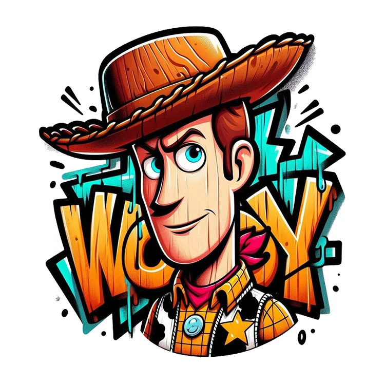 استیکر پارچه و لباس پاد آفرین مدل وودی کد 50