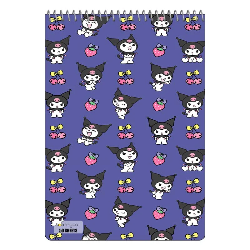 دفتر نقاشی 50 برگ سیمی کارنیکا طرح مای ملودی و کورومی My Melody & Kuromi کد 11957
