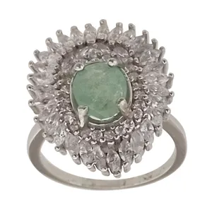 انگشتر نقره زنانه سلین کالا مدل زمرد ce-za136