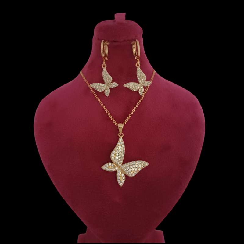 نیم ست زنانه وای اس ایکس مدل پروانه طرح درخشان