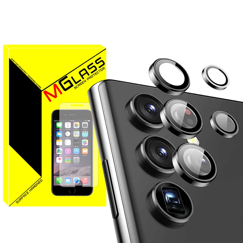 محافظ لنز دوربین ام‌گلس مدل Ring-Metal-MG مناسب برای گوشی موبایل سامسونگ Galaxy S24 Ultra