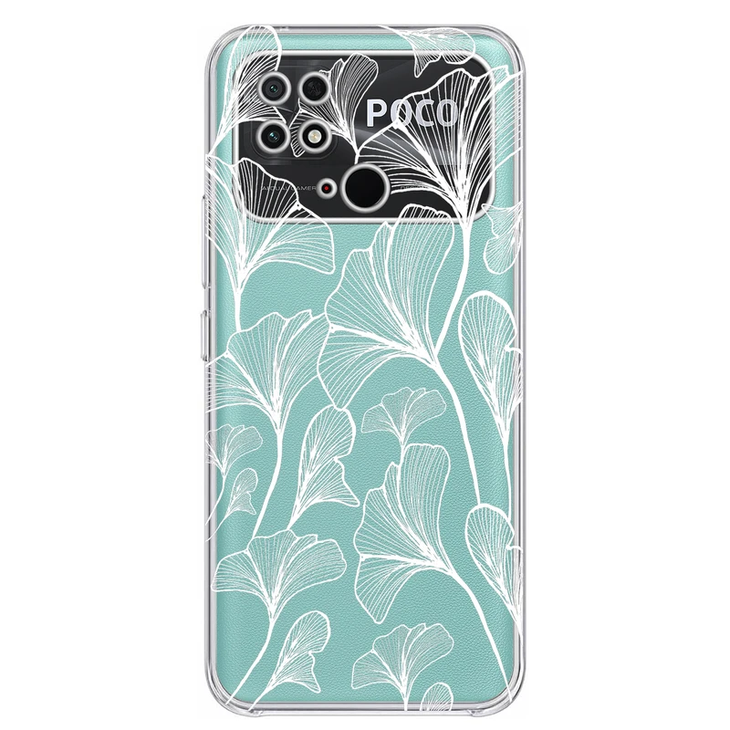 کاور مگافون طرح برگ مدل C51-W مناسب برای گوشی موبایل شیائومی Poco C40
